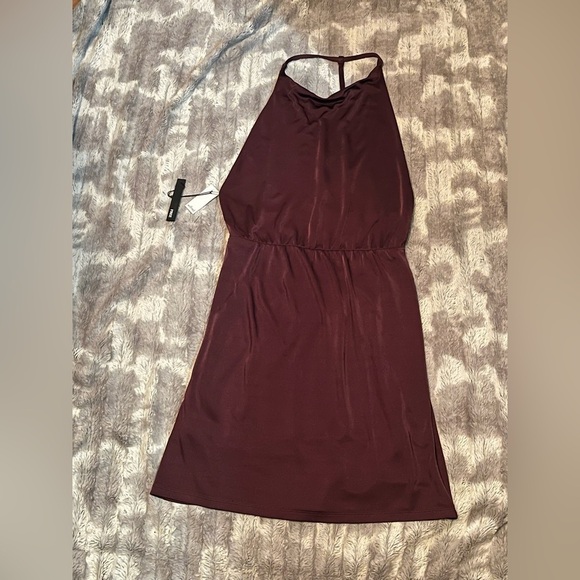 Aritzia Wilfred Free Ophelie T Back Halter Mini Dress Size Small - Picture 2 of 8